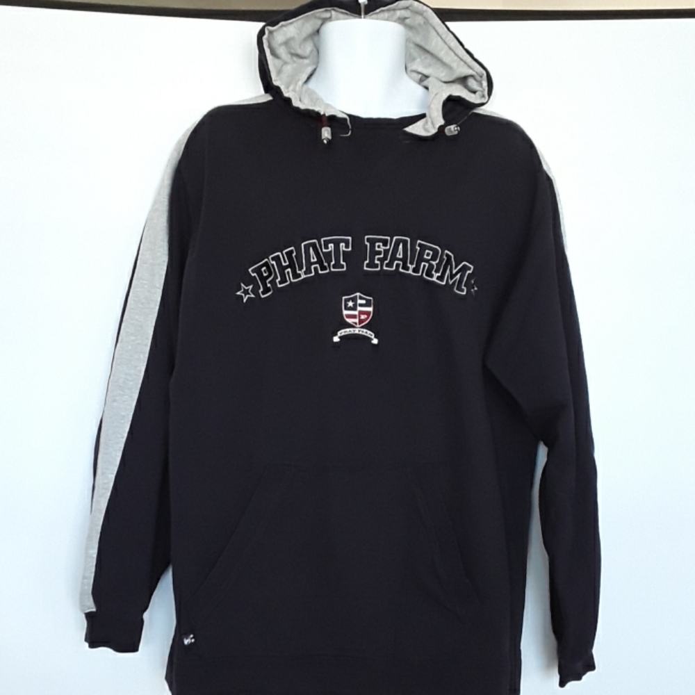 Phat Farm Heavy Duty Hoodie XXL Blue and Gray